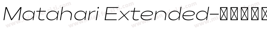 Matahari Extended字体转换